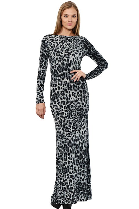 Фото товара 6267, длинное леопардовое платье